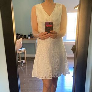 Diane Von Furstenberg white lace dress sz 6